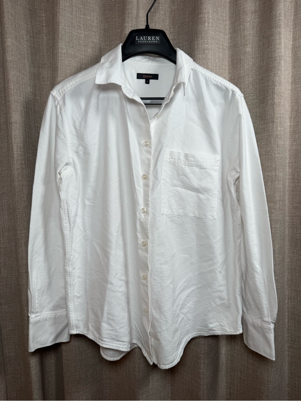 Quince Organic Cotton Relaxed Oxford Shirt White Women’s S - Picture 5 of 10